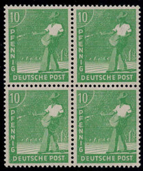 10 Pf gelblichgrün im 4er-Bl., postfr. Pracht, FB Arge Hohmann  ...