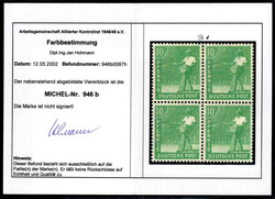 10 Pf gelblichgrün im 4er-Bl., postfr. Pracht, FB Arge Hohmann  ...