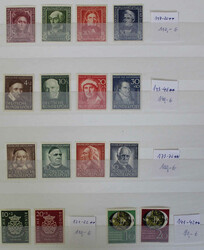 1949-1990 Bestand in 6 gr. E-Büchern sowie auf Steckkarten, dabei ...