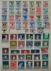 1945-1998 Slg. zu 99% postfr. und kpl. bis auf Renner Bl. Dabei auch ...