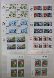 1969-1999, saubere postfrische Slg. Eckrandviererblocks Nr. 1-384 mit ...