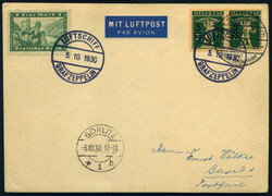 1930 G?rlitzfahrt/Schweiz-Bodensee, Bordpostbf. 5.10. (DR Mi. 364) m. ...