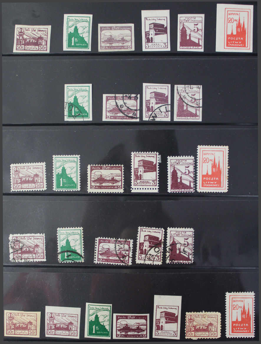 1920-1922 weit überkpl. Slg. inkl. der seltenen Überdruckausgabe Mi ...