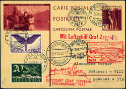 982568: Zeppelin, Zeppelinpost LZ 127, Ungarnfahrten