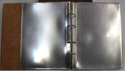 PHILSWISS BRIEFE ALBEN, 7 Stück, je Farbe braun m. Schuber, gesamt m ...