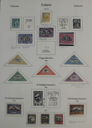 1919-1940 Slg. auf älteren Vordruckblättern in untersch. Erhaltung, ...