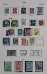 1919-1940 Slg. auf älteren Vordruckblättern in untersch. Erhaltung, ...