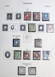 1858-1937: Teilsammlung im älteren Vordruckbinder, unterschiedliche ...