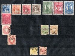 1850-1915: Netter kleiner Bestand auf Steckkarten im Binder, dabei ...