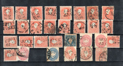 1850-1915: Netter kleiner Bestand auf Steckkarten im Binder, dabei ...