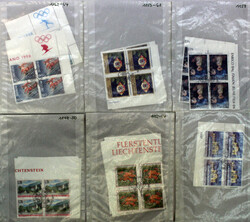 1981-1997 Tütenposten, nur gestpl. 4er-Blöcke, einige Jahre kpl., ...