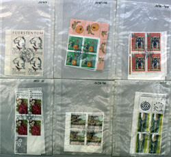 1981-1997 Tütenposten, nur gestpl. 4er-Blöcke, einige Jahre kpl., ...