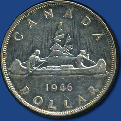 1 Dollar Georg VI / Kanu, 1946  Automatically generated translation: ...