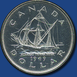 1 Dollar Georg VI / Segelschiff, 1949  Automatically generated ...