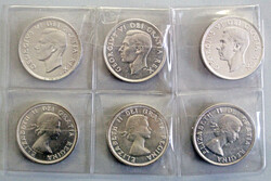 1950-55 6x1 Dollar Georg VI / Elisabeth II - Kanu