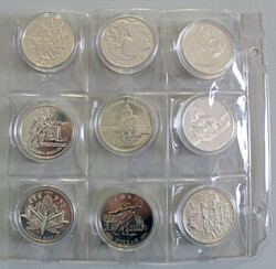 1994-2002 9x1 Dollar Elisabeth II Sondermünzen gekapselt in ...