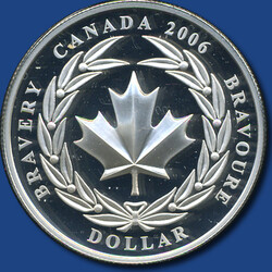 1 Dollar Elisabeth II "Bravery", 2006 gekapselt, kl. Auflage  ...