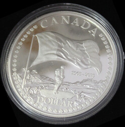 1 Dollar Elisabeth II "50 J. Nationalflagge", 2015, OVP ...