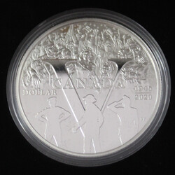 1 Dollar George VI "75 J. VICTORY WWII", 2020, OVP Etui/Zertifikat  ...