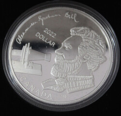 1 Dollar Elisabeth II "Alex. Graham Bell", 2022, OVP Etui/Zertifikat  ...