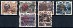 1931 Rotary-Satz, rundgestpl. Pracht m- Tagesstpl. (tls. Eckstpl.)  ...