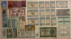 NOTGELD, kleines Lot ca. 30 Notgeldscheinen und jeder Menge ...