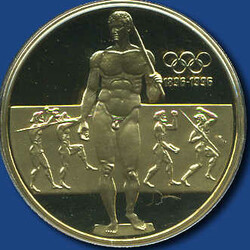 20.000 Drachmen 100 Jahre Olympische Spiele Speerträger d. ...