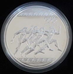 1996: 2x 1000 Drachmen 100 Jahre Olympische Spiele, Sprinter & Ringer ...