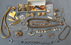 MODESCHMUCK-KONVOLUT mit z. Teil antiken Schmuckteilen, dabei ...