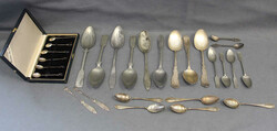 BESTECK: Silberlöffelchen 800er, 900er, 2 Buttermesserchen ...
