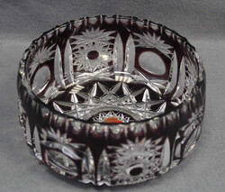 GLASSCHALE: Bleikristall, MEHR & Co., dkl'violett, Ø 15 x 7 cm. ...