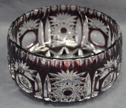 GLASSCHALE: Bleikristall, MEHR & Co., dkl'violett, Ø 15 x 7 cm. ...
