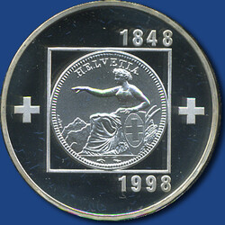 20 Franken "150 Jahre Schweizer Bundesverfassung / sitzende Helvetia ...