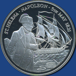 St. Helena & Ascension: 25 Pfund Napoleon in 5 Silberunzen m. ...