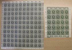1945-1946, Posten mit postfrischen Bogen und Bogenteilen Deutscher ...
