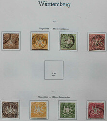 100: Old German States Wurttemberg - Collections