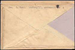 50 Pf Ziffer ungezähnt im waagr. Paar v. li.Rand m. 8 Pf a. portoger ...