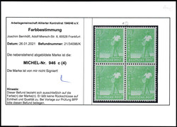 10 Pf dkl´gelblichgrün, beste Farbe, postfr. Pracht, Attest Arge ...