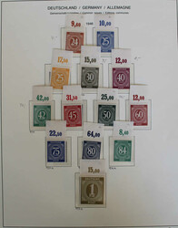 1946-1948 Spezial-Posten Kontrollrat m. 1-5 M Taube im Bogen, 5x ...