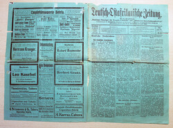 1915, 14. April Daressalam, 4 seitige Zeitung auf dünnem grünem ...