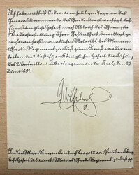 FRIEDRICH WILHELM VIKTOR ALBERT VON PREUSSEN, Original-Schreiben u. ...