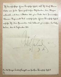 FRIEDRICH WILHELM VIKTOR ALBERT VON PREUSSEN, Original-Schreiben u. ...