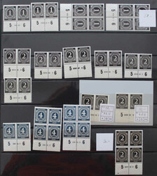 ZIFFERNAUSGABE, 48 waagrechte postfr. Unterrandpaare ex Nr 911/37 ...
