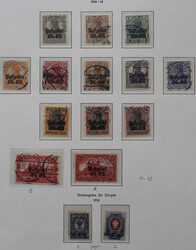 1916-1918 Slg. 1/12 kpl. gestpl. inkl. 12 A/B (240€). Dazu Dorpat ...