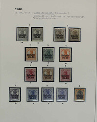 1914-1918 postfr./ungebr. Slg. kpl., zusätzlich mit einigen Farben, ...