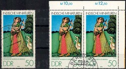 1979, 50 Pfg. Miniaturen, PF I bedarfsm. rundgest., PF II im ...