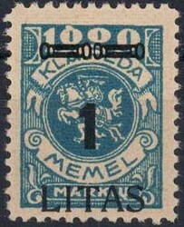 1 L a. 1000 M. blau m. PF "wei?er Fleck an Null", ungebr. Luxus