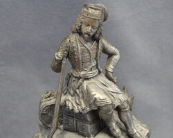 KAMINUHR prächtige Kaminuhr m. Pendel & golden verziertes Gehäuse, ...