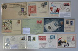PHILATELIE 1939-1963, Lot m. 10 Belegen zu pilatelistischen ...