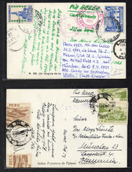 1951-1953 interessante Korrespondenz m. 5 AK´s n. München  ...